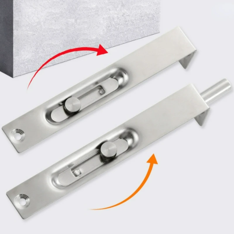1PC 4/6/8/10/12 Inch Stainless Steel Hidden Door Bolt Security Guard Door Latch Sliding Lock Bathroom Bolt Dust Proof Tube