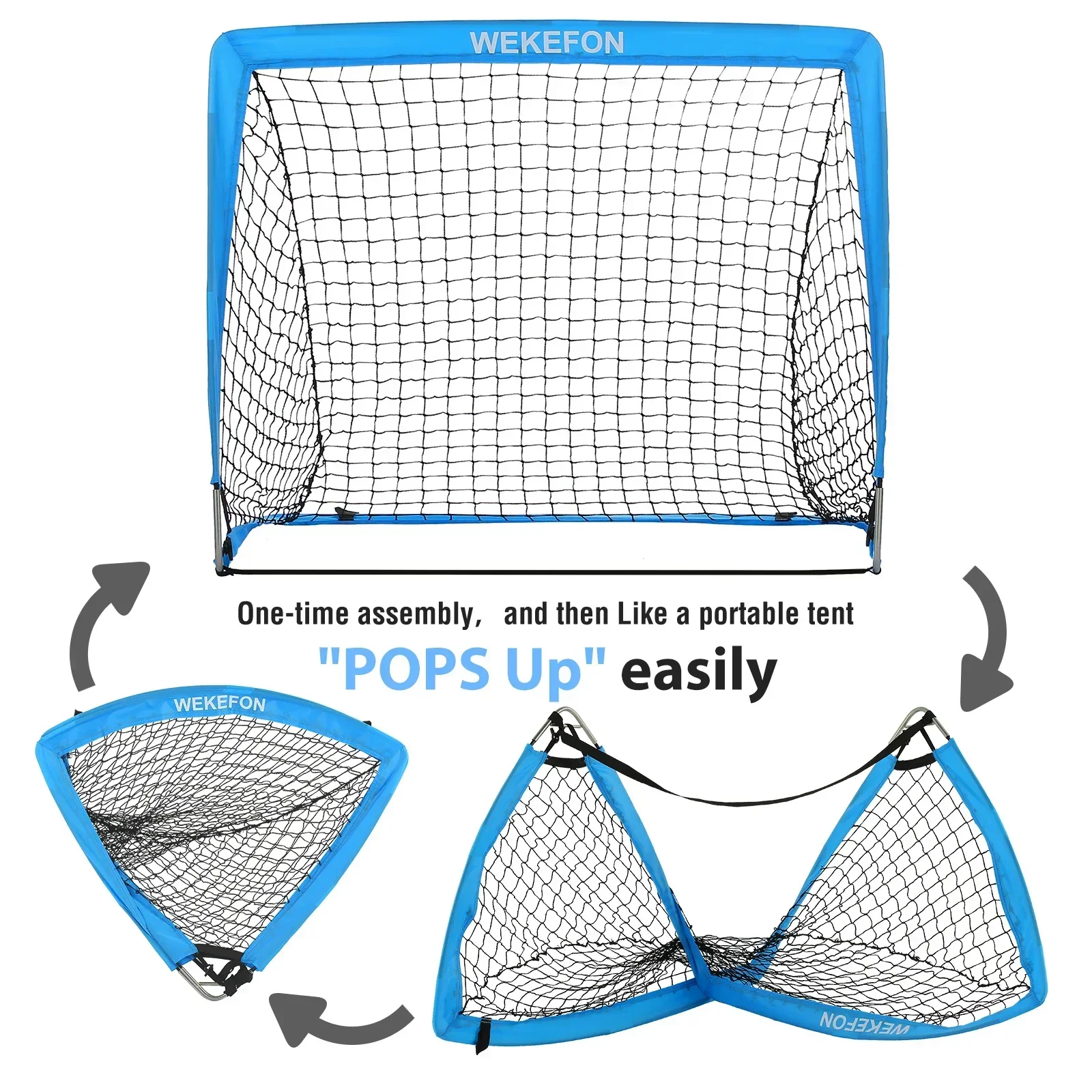 เป้าหมายฟุตบอลเด็กฟุตบอลสุทธิสําหรับ Backyard ชุด 2 - ขนาด 2.9 'x 2.4' แบบพกพา Pop Up Practice Mini ฟุตบอลเป้าหมายพร้อมกระเป๋าพกพา