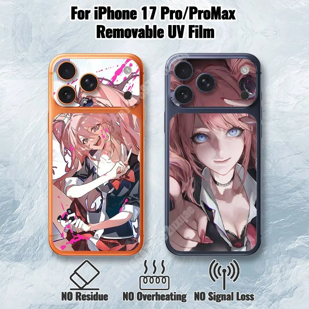 Danganronpa Enoshima Junko Removable UV Film for iPhone 17 Pro 17 ProMax Hydrogel Sticker