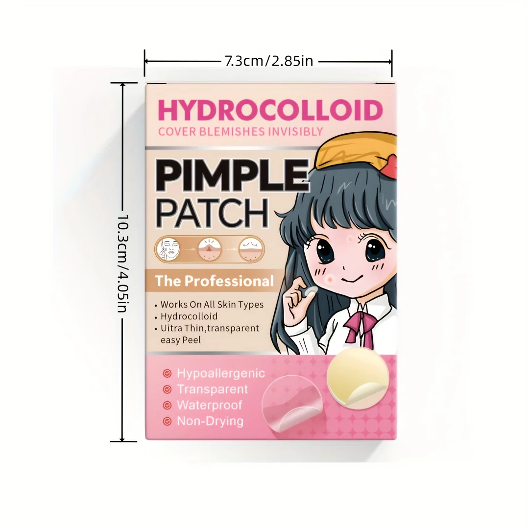 36 patchs hydrocolloïdes contre l'acné – autocollants de boutons invisibles pour un soulagement rapide des imperfections, apaise la peau.