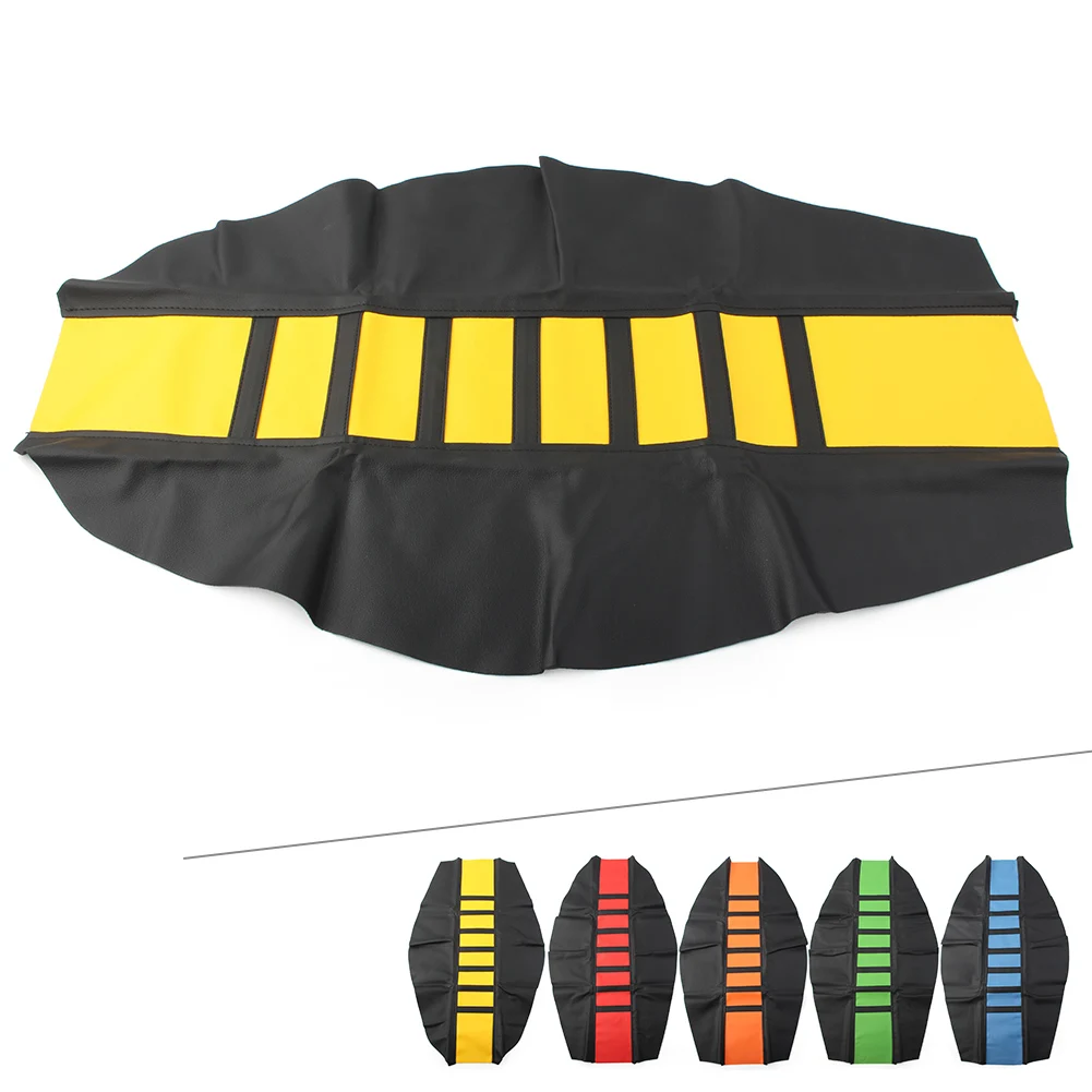 1pcs Motorcycle Pro Ribbed Rubber Gripper Soft Waterproof Seat Cover Universal For Honda Yamaha for Suzuki Dirt Bikes