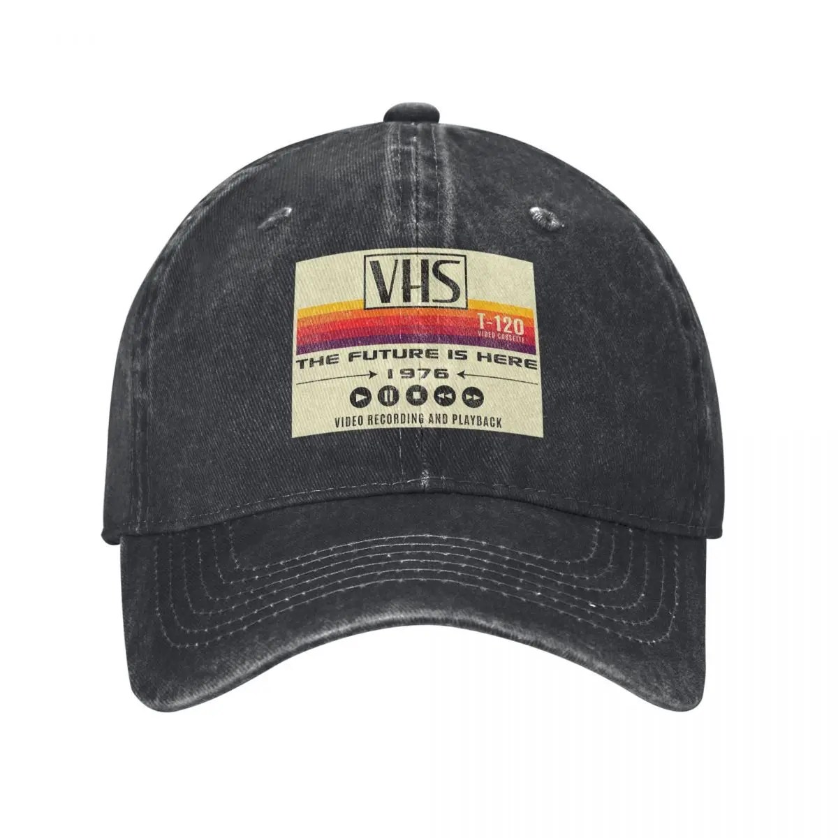 VHS The Future Is Here 1976 Worn Out Lts Baseball Caps Snapback Denim Fabric Hats Outdoor Hip Hop Baseball Cowboy Hat