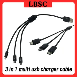 LBSC Usb Cable Usb 2.0 Type A Male To 3 Micro Usb Cable Micro Usb 5 Pin Male Splitter Y Data Sync And Charge Adapter Cable Tools
