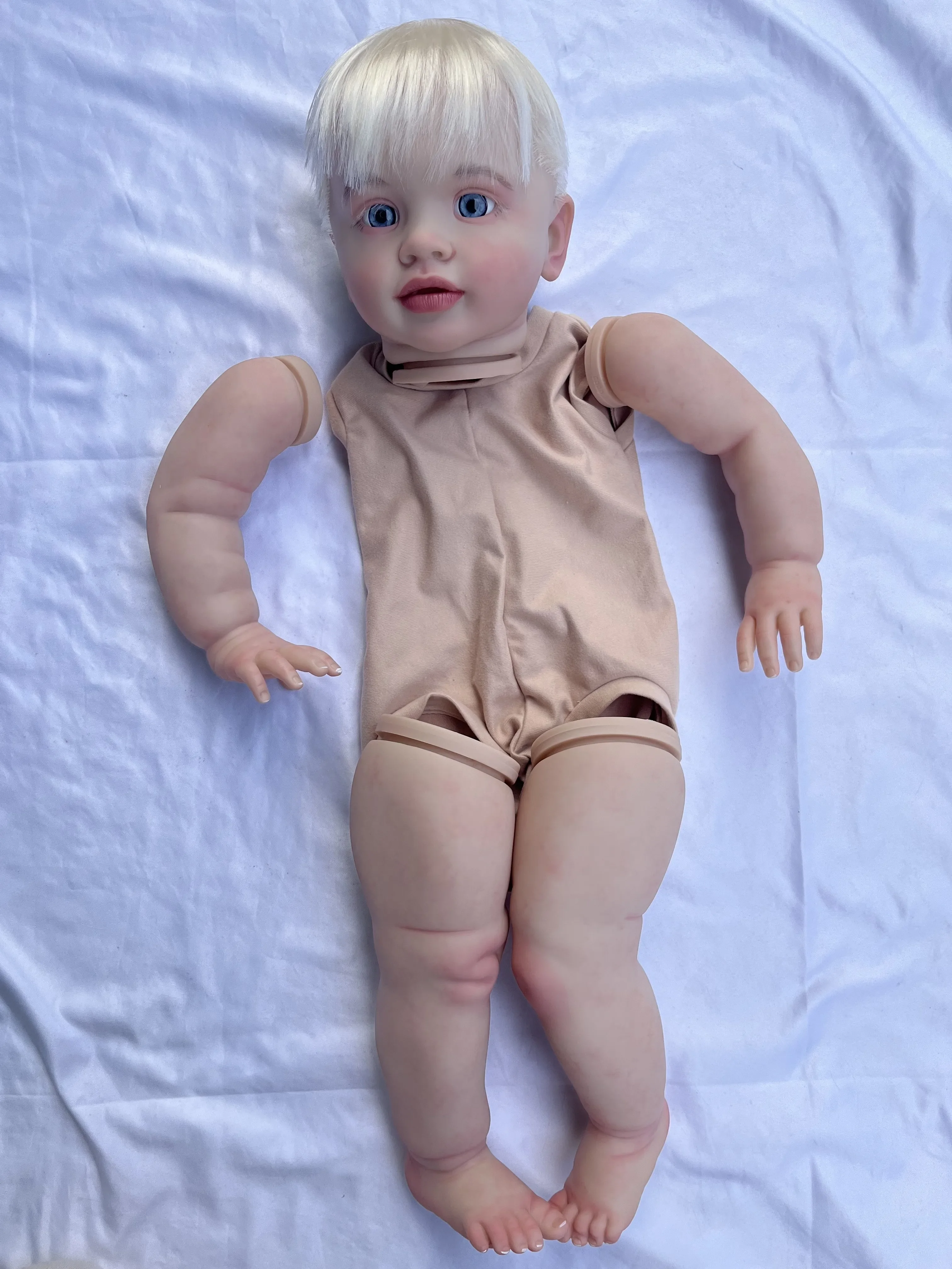 Pippa pour bébé Reborn de 26 pouces, approvisionnement limité personnalisé, avec cheveux enracinés à la main, Kit peint, partie de bricolage, Photos réelles