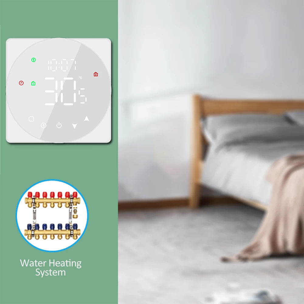 Tuya WiFi LCD Display Smart Temperature Controller 5A Touch Screen Water Heating Device Thermostat Weekly Programmable APP Remot