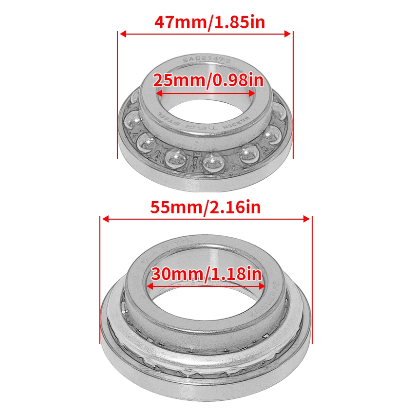 Steering Head Bearing Kit For Suzuki SV650 SFV650 AN250 AN400 AN650 SV 650 AN 250 650 09267-25L01 09267-25009 25x47x15 mm