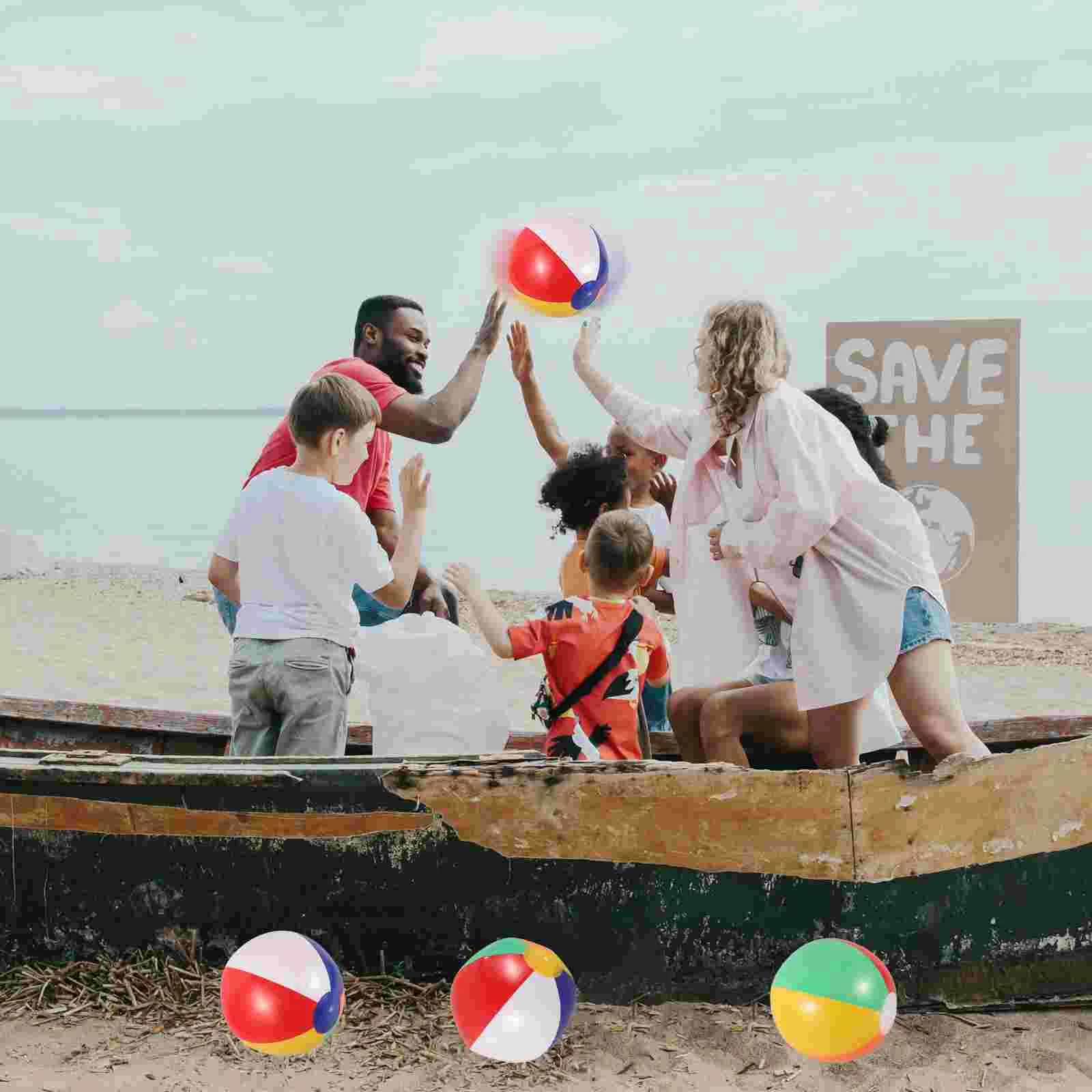 12 PCS Beach Ball Kids PVC Summer Toys Inflatable Sports Playing Baby Swimming Pool