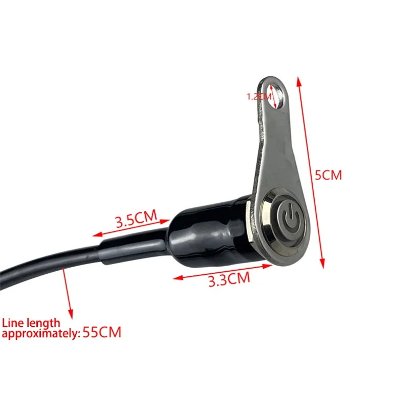 LED Motorcycle Switch ON+OFF Handlebar Mount Aluminum Alloy Waterproof 12V Fog Light Lamps Motorbike Horn Push Button Switch