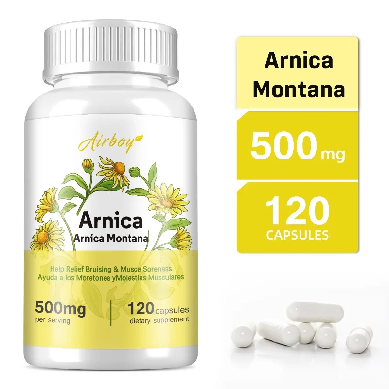 

Капсулы с арникой монтанаской - помогают уменьшить мышечную боль, отеки при травмах или синяках, улучшают подвижность суставов, повышают иммунитет.