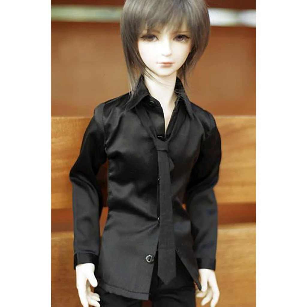 [wamami] 529# Black Satin Shirt/Outfit 1/4 MSD 1/3 SD DZ AOD SD17 DZ70 BJD Dollfie