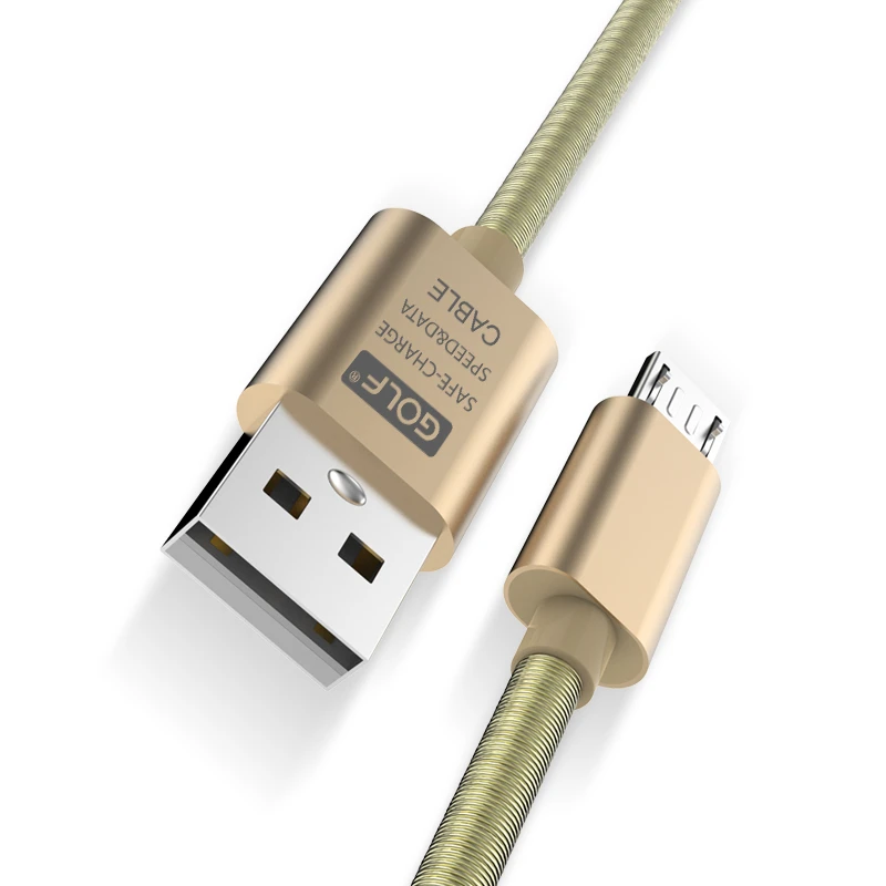 Câble de chargement USB rapide en métal, pour iPhone 14 13 12 11 Pro XS Max Huawei Xiaomi Samsung OPPO Android Micro USB type-c