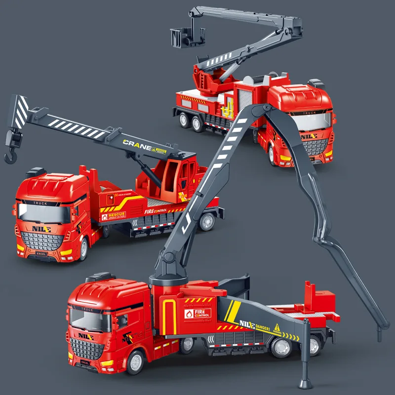 

Children's Inertia Car Large Toy Car Boys Fire Rescue Truck Crane Water Pump Car Lift Boarding Car Simulation Toy Car Model