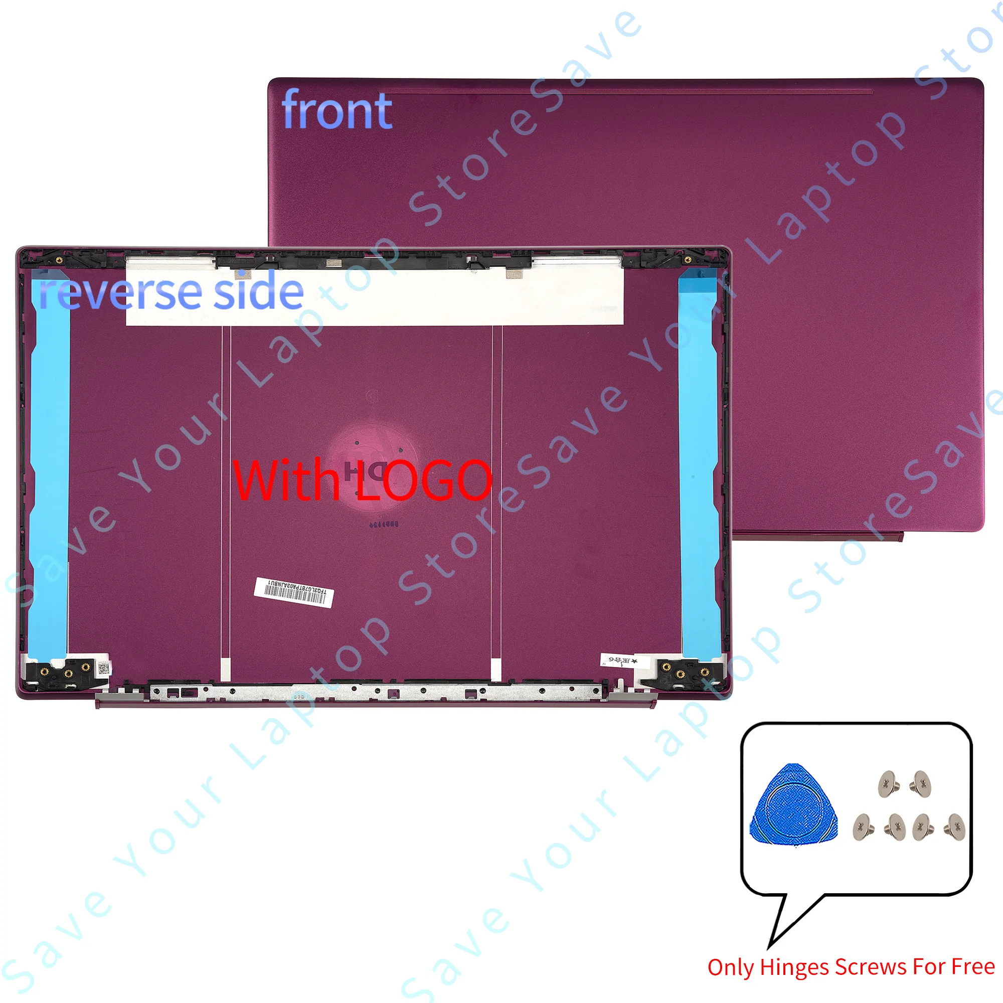 Imagem -04 - Tampa Traseira Lcd para Pavilhão 15-cw 15-cs Tpn-q208 Top Case Dobradiças da Moldura Frontal Peças do Laptop Substituir Preto Cinza