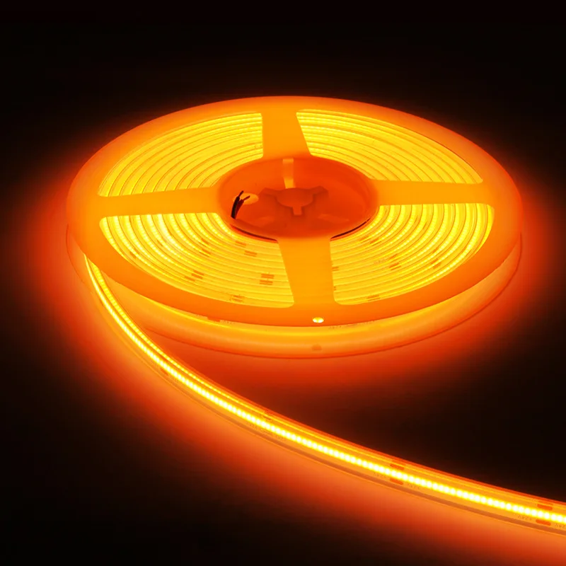 5 متر 12 فولت 24 فولت COB LED شريط مرن شريط ناعم مقاوم للماء غير مقاوم للماء برتقالي كهرماني 1700 كيلو 1800 كيلو 3000 كيلو طبيعة بيضاء 4000 كيلو 6000 كيلو