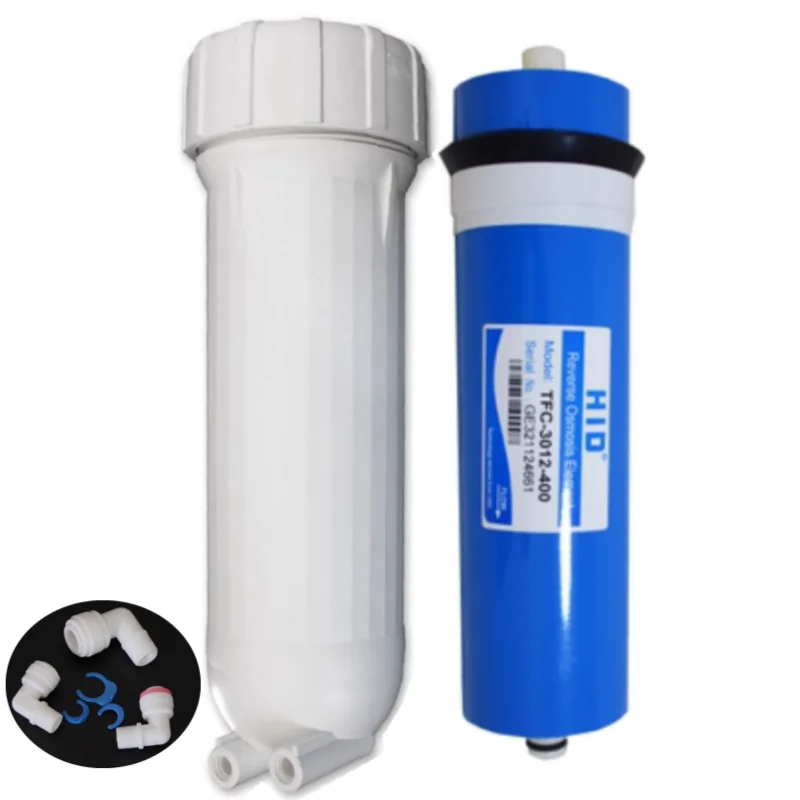 400 gpd Water Filter Osmosis Membrane 3012-400 gpd Water Cartridge Housing Ro Reverse Osmosis Water Purifier Parts Osmosis 1/4