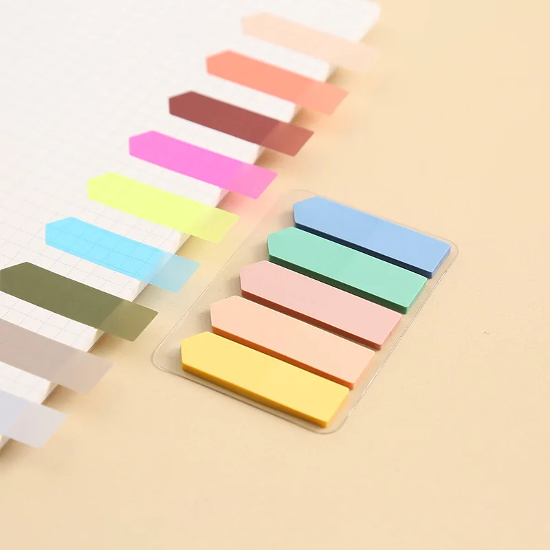 5Packs/Set Transparent Sticky Notes Self-Adhesive BookMarkers Annotation Reading Book Clear Tab Kawaii Cute Stationery