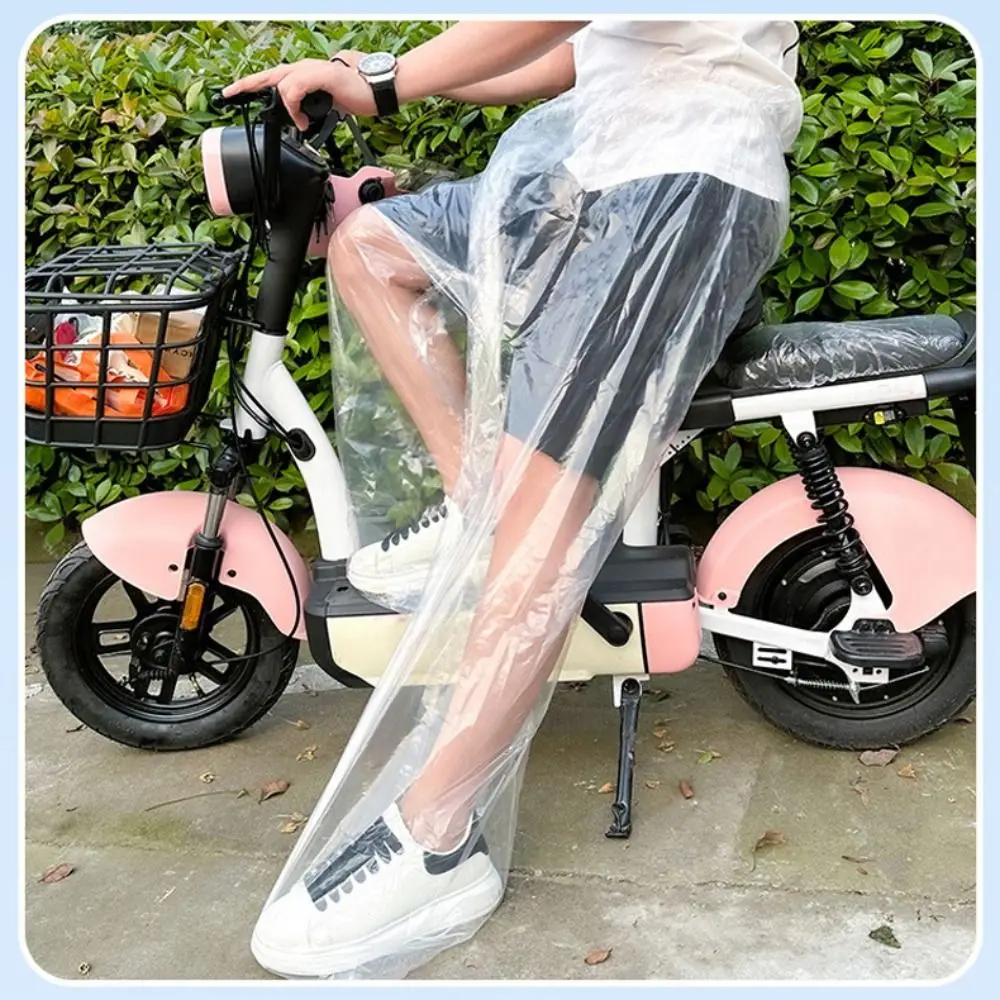 Travel Cycling Transparent Disposable Raincoat Thickened Waterproof Foot Wrap Rainpants Oil Resistant Foot Sealing Rain Pants