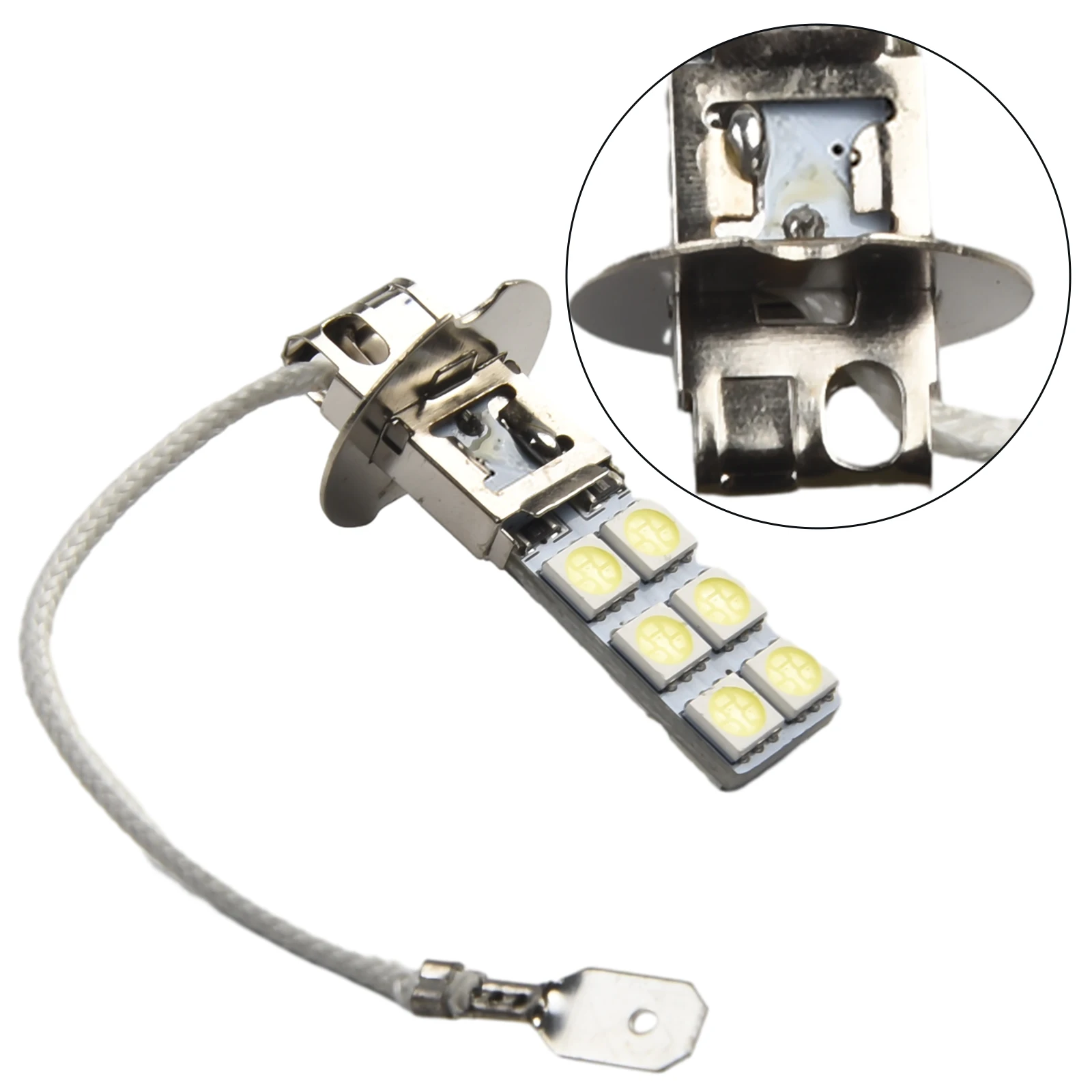 12V DC 2x Fog Lamp Convenient White Light 50000H Easy To Install Socket Type H3 360 Degrees Aluminum Alloy Hot Sale New