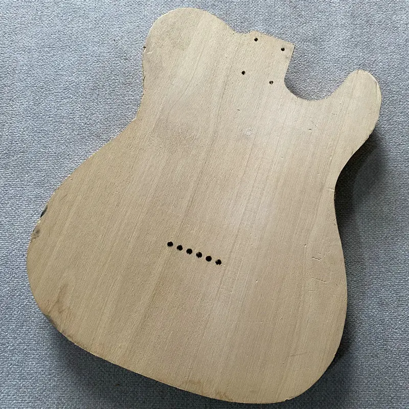 HB929  Left Hand Tele Electric Guitar Unfinished TL Guitar Body See Throu Standard Pickups No Paints for DIY