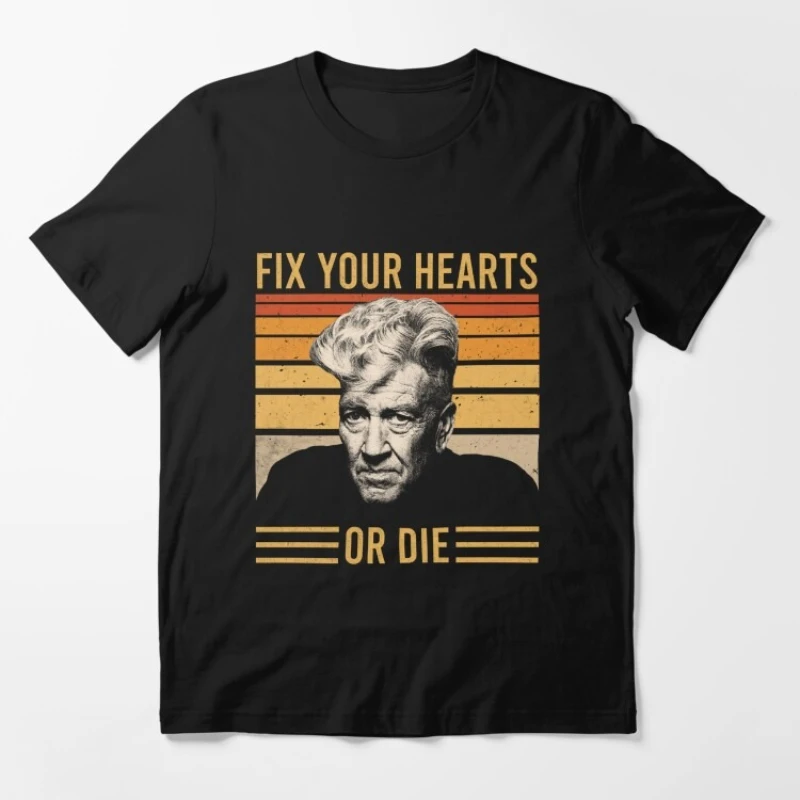 David Lynch Twin Peaks Lines graphic 100%cotton Unisex O-neck shirt 2026 summer New Men fashion Y2k Short Sleeve Tshirt fan gift