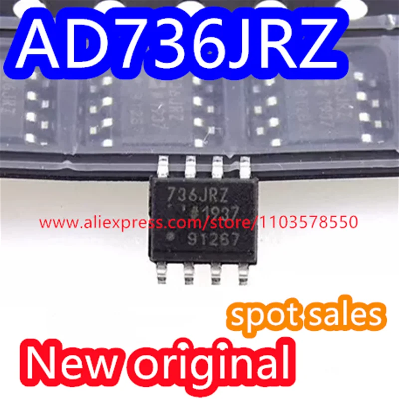 5PCS 100% Brand new original AD736JRZ 736JRZ SMT SOP8 low-cost and low-power RMS-DC converter IC chip AD736JR AD736