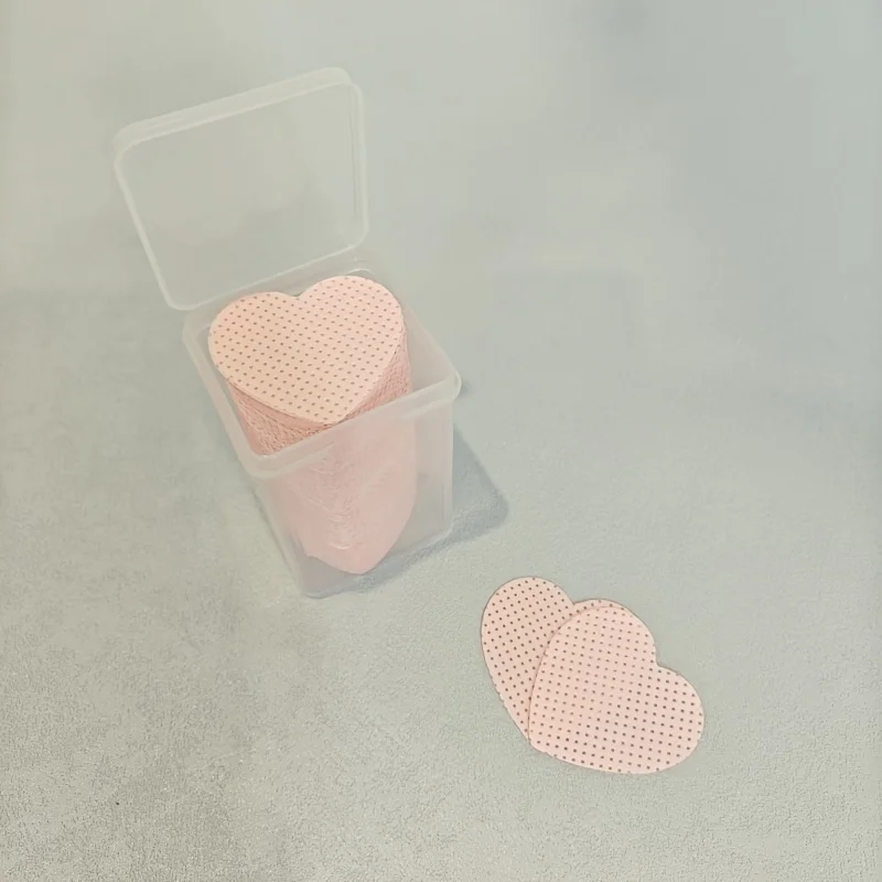 200pcs Heart-shaped/butterfly Shaped Flanneless Cloth Multi-color Nail Towel, Nail Polish Removing Pad Eyelash Lengthening Wet