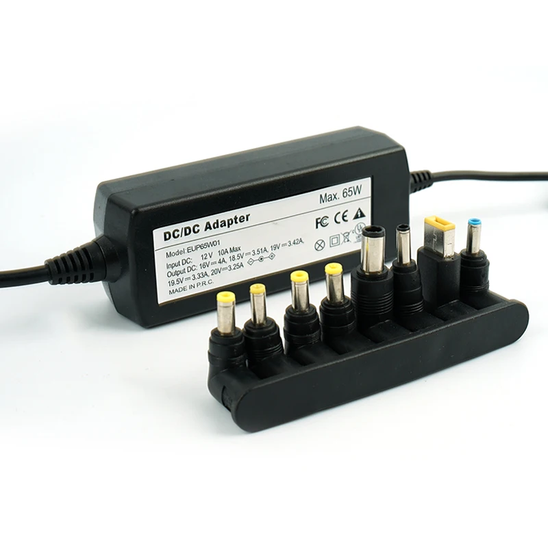 عالمي سيارة محول الكمبيوتر المحمول محول للحاسوب الدفتري 19 فولت 3.42A التيار المتناوب محول حائط لأجهزة الكمبيوتر المحمول