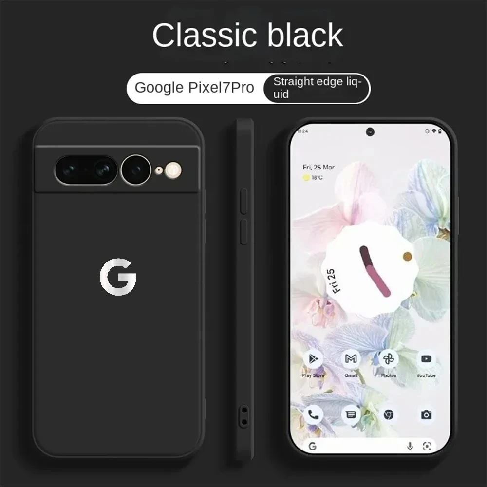 Ultraflache Flüssigsilikon-Handyhülle für Google Pixel 11 10A 9 Pro XL 8 7 6 Pro, kabelloses Laden, stoßfester Schutz, Rückabdeckung – Detail 7