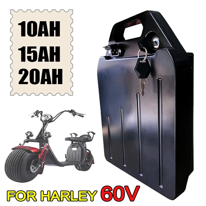 

60V 10Ah 15Ah 20Ah Waterproof Lithium Battery 500w-1500W for Harley's Two Wheeled Foldable Citycoco Electric Scooter