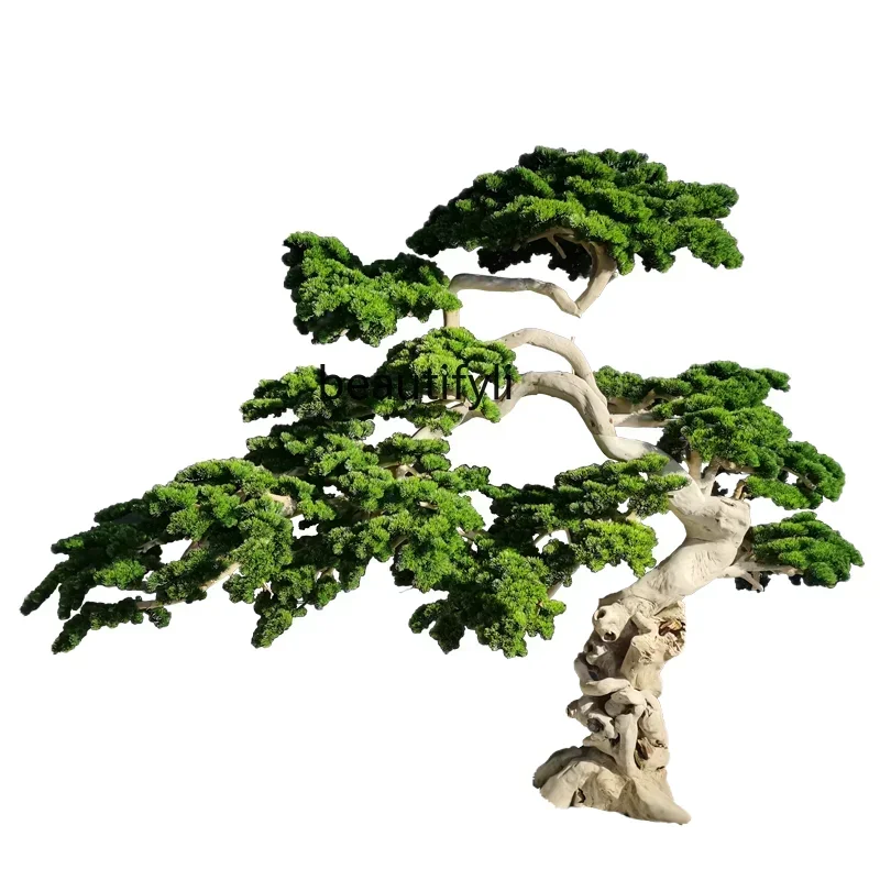 Welcome pine simulated tree fake tree Luo Hansong landscape ornament hotel lobby landscaping decoration