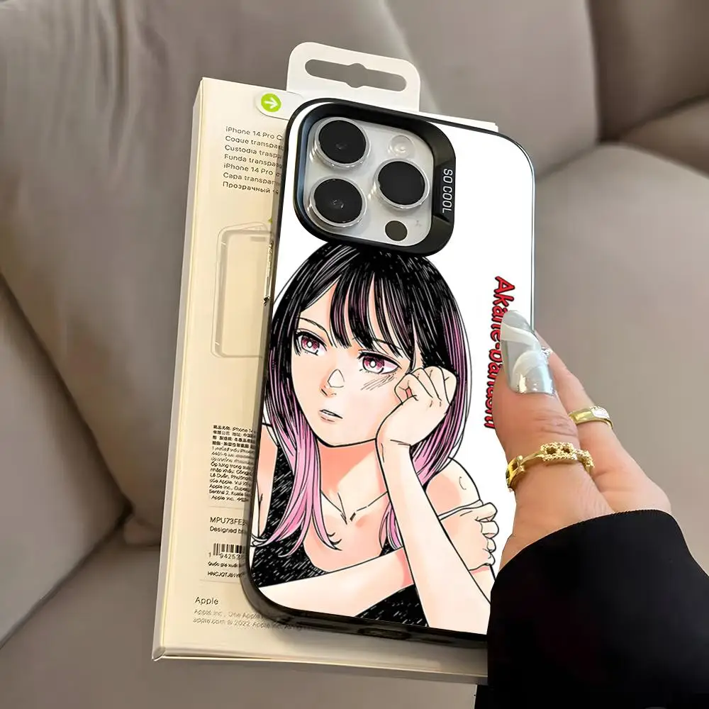 Funda para Teléfono con Diseño de Akane-banashi para iPhone 17 Pro Max, 16 Pro Max, 15, 14, 13, 11, 12 Mini, Xs, X, Xr, 7, 8 Plus, Se, Color Plateado