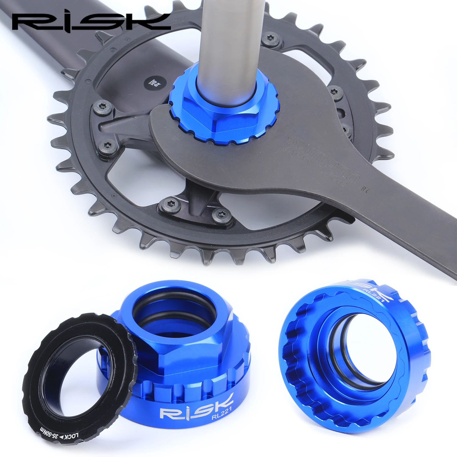 RISK Bike 12s Chainring Mounting Tool Aluminum Alloy Removal Tool M7100/M8100/M9100 XT Disc Sleeve SLX MTB TL-FC32 Bicycle Tool