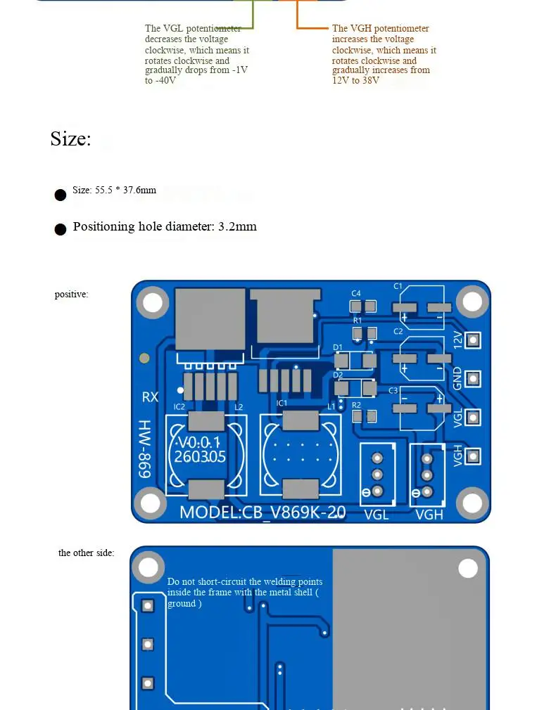 VGH VGL DC-Modul Reparatur LCD-Panel-Schäden, Y-Farbe abnormal, horizontale Linie, LCD-Bildschirm technische Modifikation, DC-Kleinplatine – Detail 4