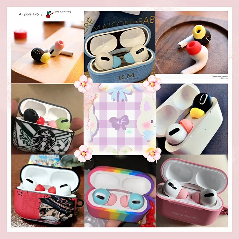 ل أبل AirPods Pro 2 استبدال الأذن نصائح سماعة يغطي وسادات الأذن سماعات الأذن الملونة سيليكون في الأذن سماعة الأذن الملحقات #5