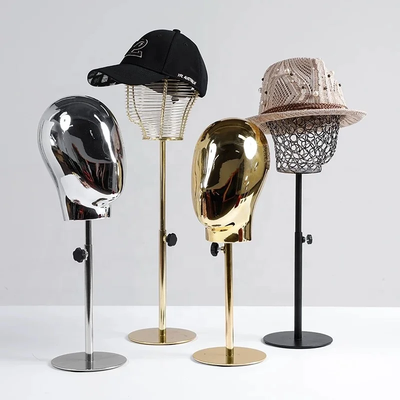 

New Style Wig Head Mannequin Display Fashion Mannequin Head With Base Unisex Mannequin Head Hat Display
