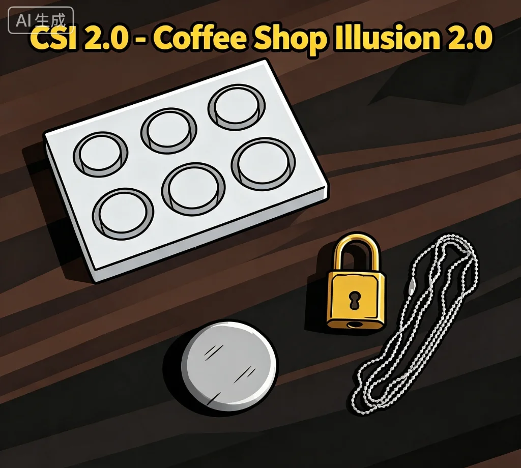 CSI 2.0 Coffee Shop Illusion 2.0 Magic Tricks Ring Vanishes in Coffee Classic Escape Magia Professional Close-up Gimmicks Prop