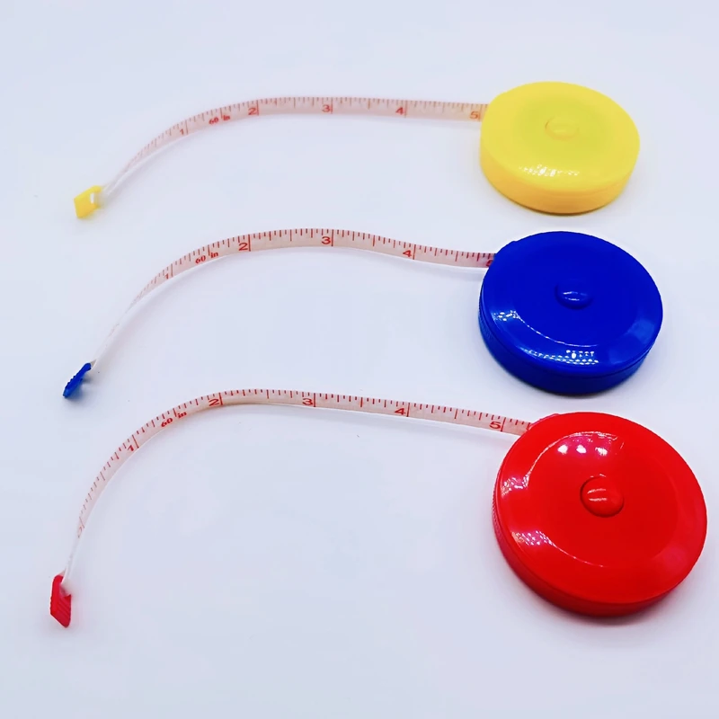 Retractable Dual Sided Tape Measure, Measuring for Body Fabric Sewing, Tailor Cloth, Knitting Craft Measurements, Retractable