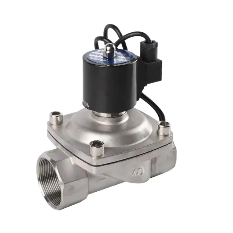 2 واط الفولاذ المقاوم للصدأ 304 316 اتجاهين Npt Bsp AC220V DC24V عادي إغلاق زيت الماء الغاز مستقيم أنثى الموضوع الملف اللولبي صمام