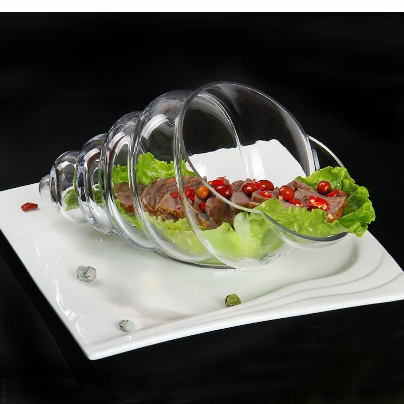 glass molecular cuisine gourmet utensils cold dishes artistic conception tableware