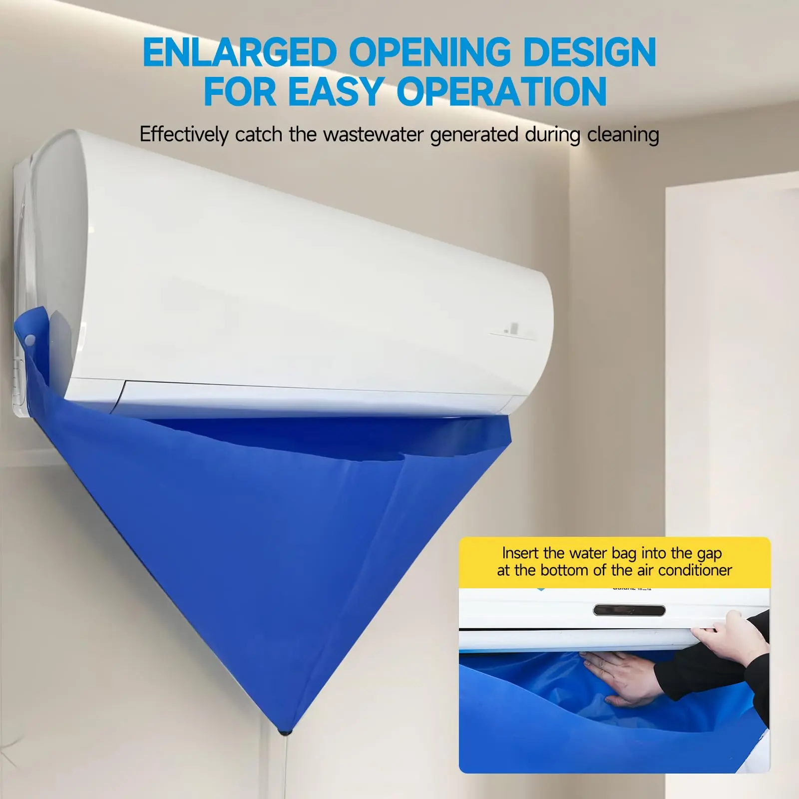 100cm Thickened Cleaner Air Coditioning Cleaning Cover Bag PVC with Water Pipe Home 1-1.5P Split Hanging Air Conditioner Tools