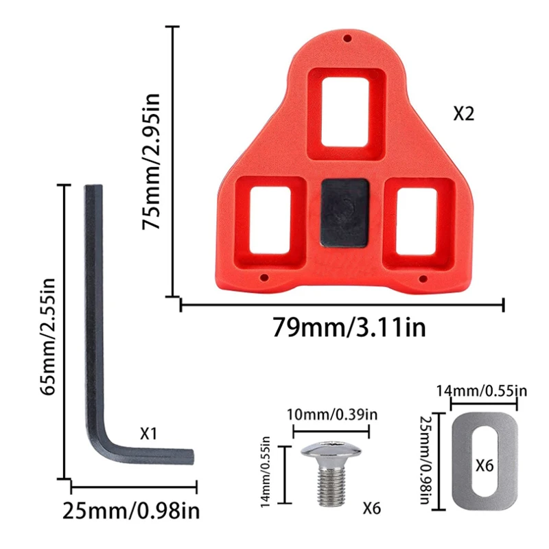 Pièce de verrouillage de chaussure de cyclisme en plein air, pédales d'autoroute et de vélo de montagne, pinces éventuelles D universelles, équipement de cyclisme