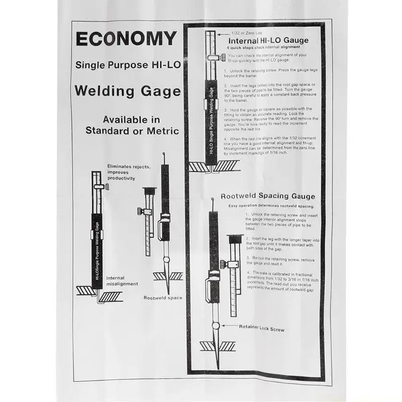 A2BE Internal Single Purpose Welding Gauge Root for Gap Misalignment Inspection Gage
