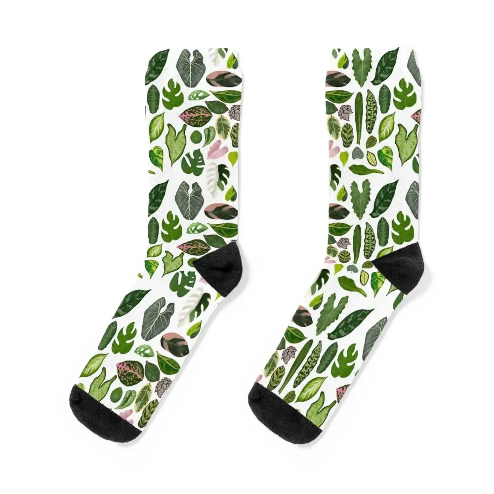 

houseplant leaves Socks cartoon New year's funny gift anti-slip Socks Female Men's