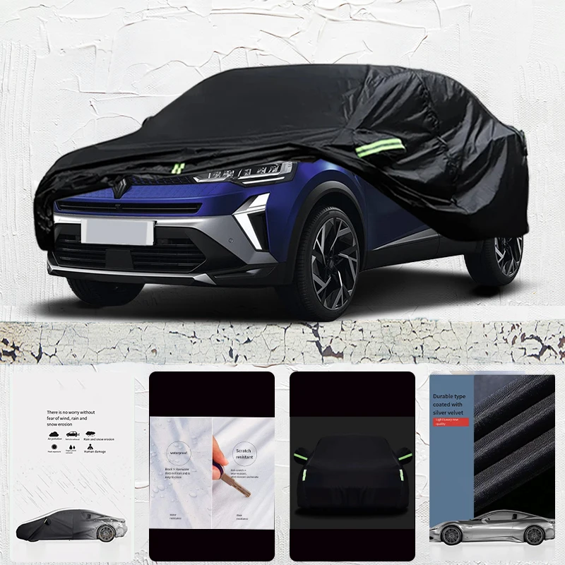 

For Renault Captur Anti-UV Sun Shade Rain Snow Resistant Dustproof Black cover Car umbrella Full Car Cover Outdoor Protection