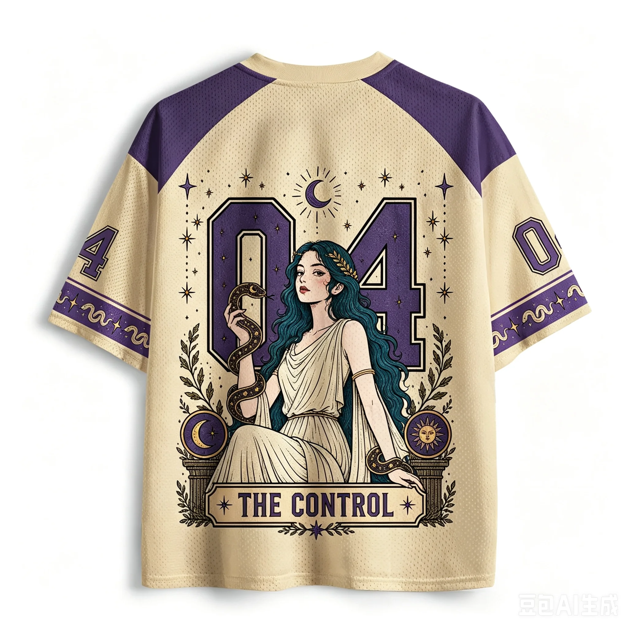 2026 Summer Fashion New Gothic Style Moonlight Priest and Snake 3D Printed Outdoor Leisure Fitness V-neck T-shirt Large