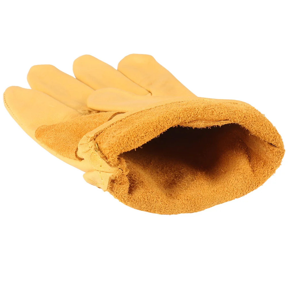 

Anti-Slip Gloves Thicken Warm Windproof Premium Cowhide Vintage Driving Men Hands Protection For Outdoor Cycling