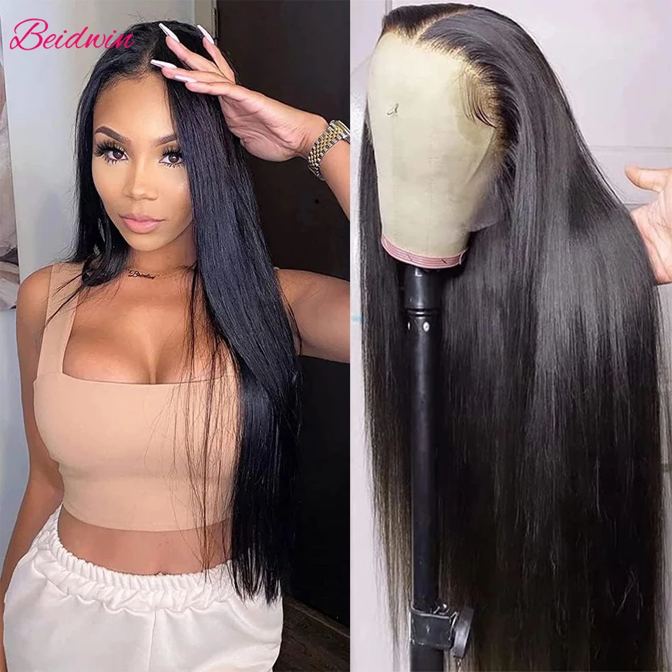 

13x4 Straight Lace Front Wigs Human Hair Pre Plucked With Baby Hair Brazilian Virgin Human Hair Lace Frontal Wig For Black Women