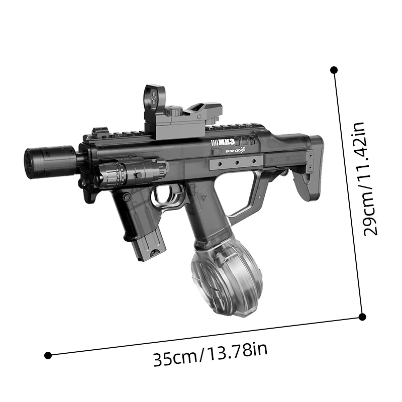 Electric Water Guns Automatic Multi Shot Burst Spray Long Range High Capacity Sound and Light Outdoor Pool Beach Toy For Adults