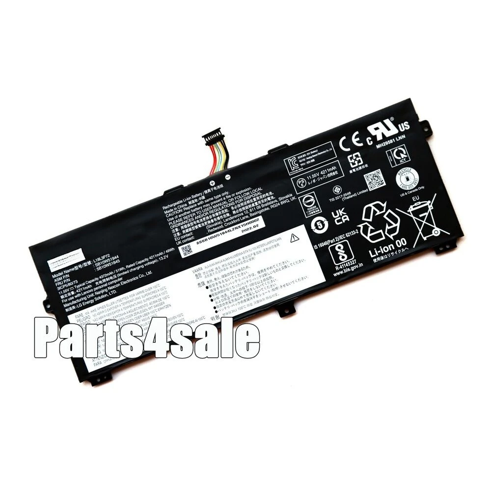 Genuine L18M3P72 L18L3P72 L18S3P72 02DL021 Battery for Lenovo ThinkPad X390 Yoga laptop battery
