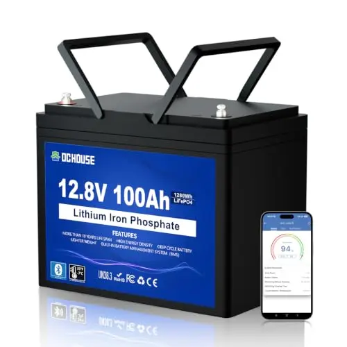 12V 100Ah Bluetooth LiFePO4 Trolling Motor Lithium Battery